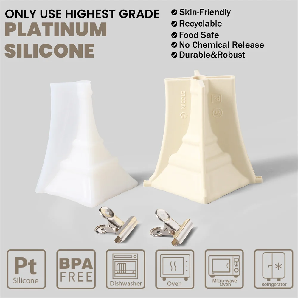 Eiffel Tower Candle Silicone Mold Architecture Wax Silicone Mould for Handmade Candle Crafting