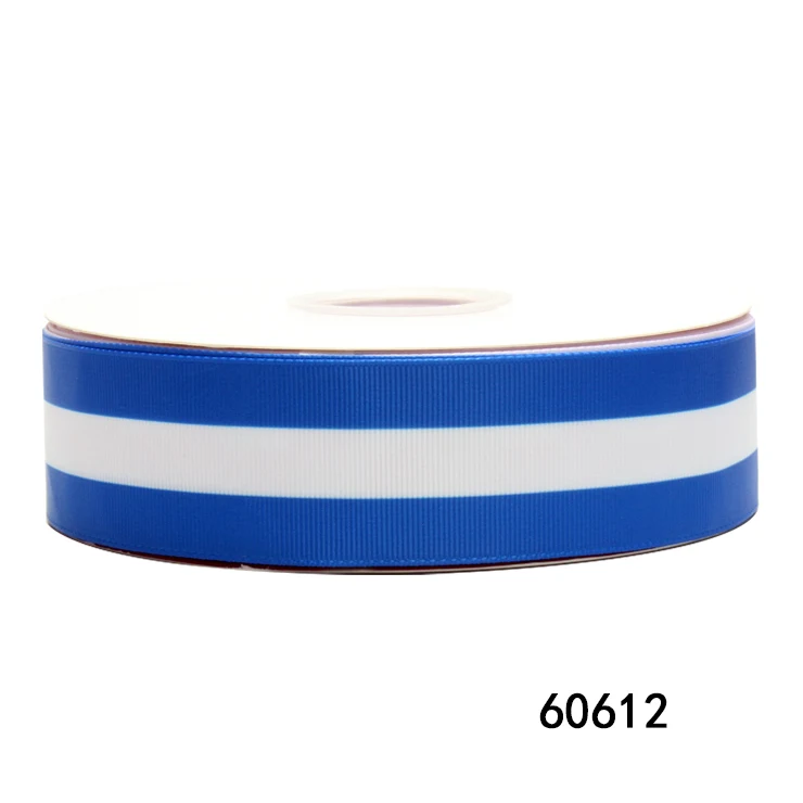 

(50yards) Blue and White Striped Ribbons Printed Grosgrain Ribbon for Hairbows Craft Materials DIY