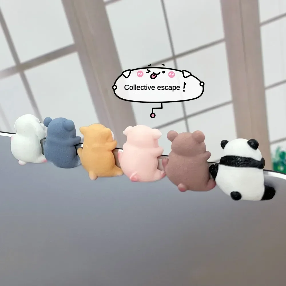 Creative Car Navigation Screen Ornaments, Cute and Interesting Small Animal Decorations for Computer and TV Monitors Zr