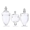 Transparent Glass Candy Jar Storage Tank Food Container Organizer Storage Bottle Decorative Jar Candy Box Dried Fruit Box Gift 6