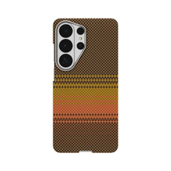 Luxury Kevlar Carbon Fiber Wireless Case with Alloy Lens Protection - Galaxy S26+ (Desert Gold)