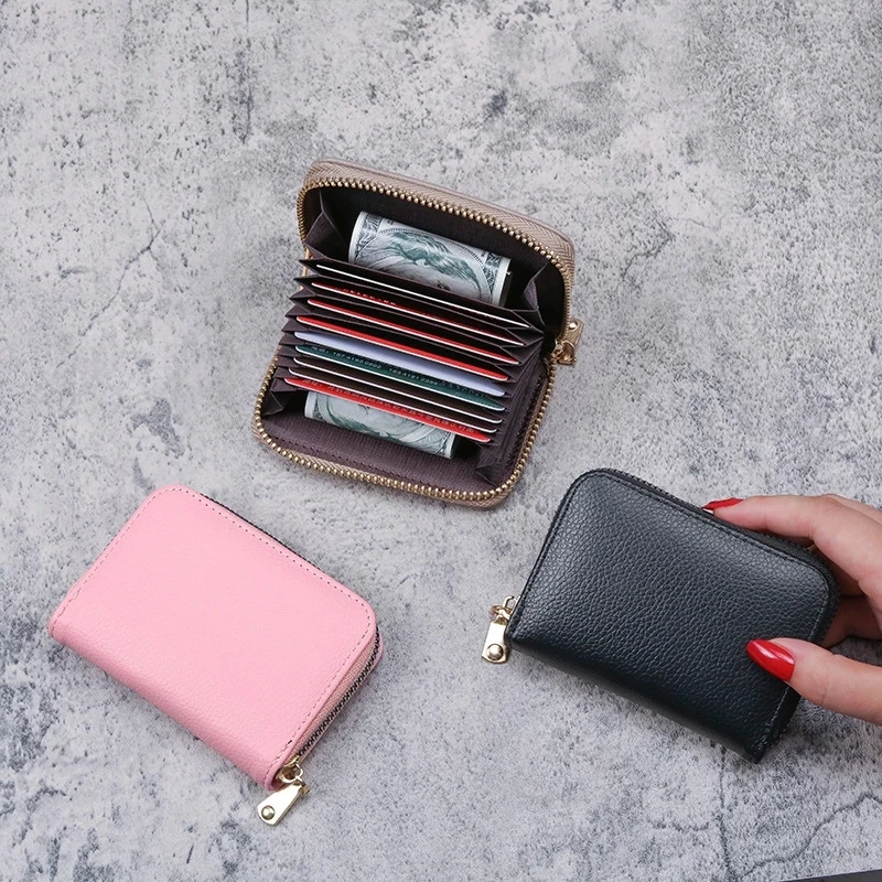 2022 Women's New Soft Wallet Pu Leather Mini Redit Card Holde Foldable  Portable Lady Coin Purses - Card & Id Holders - AliExpress