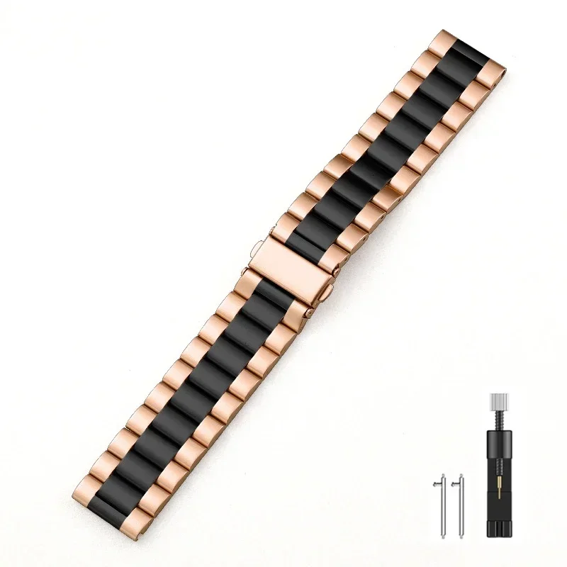 Premium 22mm Stainless Steel Watchband - Metal Strap Bracelet