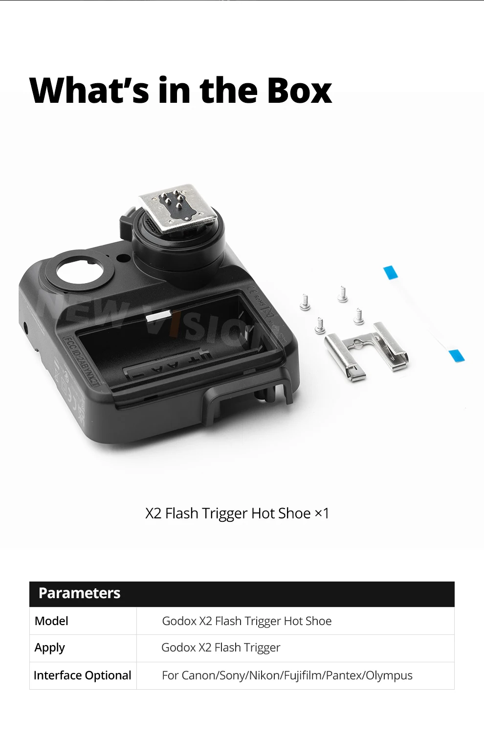 X2T Trigger Hot Shoe X2T-C X2T-N X2T-S X2T-F X2T-O X2T-P Replace Accessories for