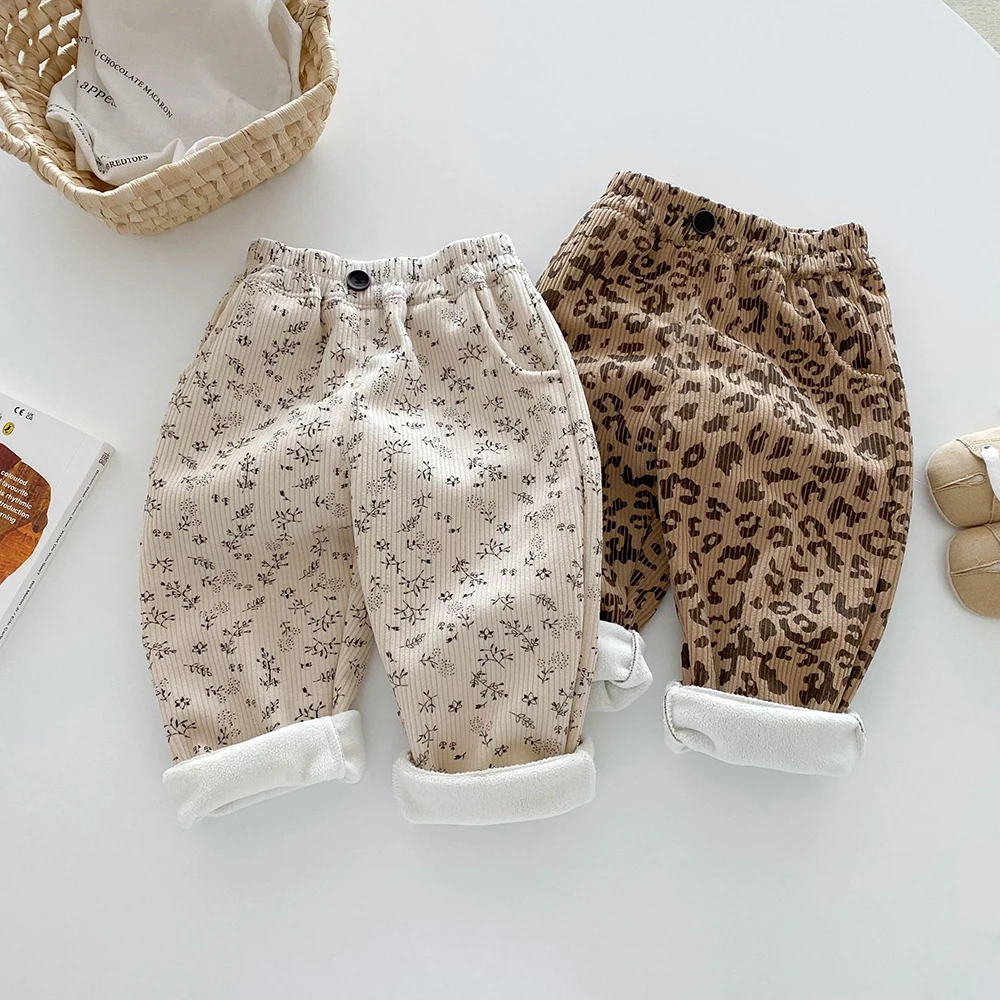 Thick Fleece-Lined Kids Pants 4