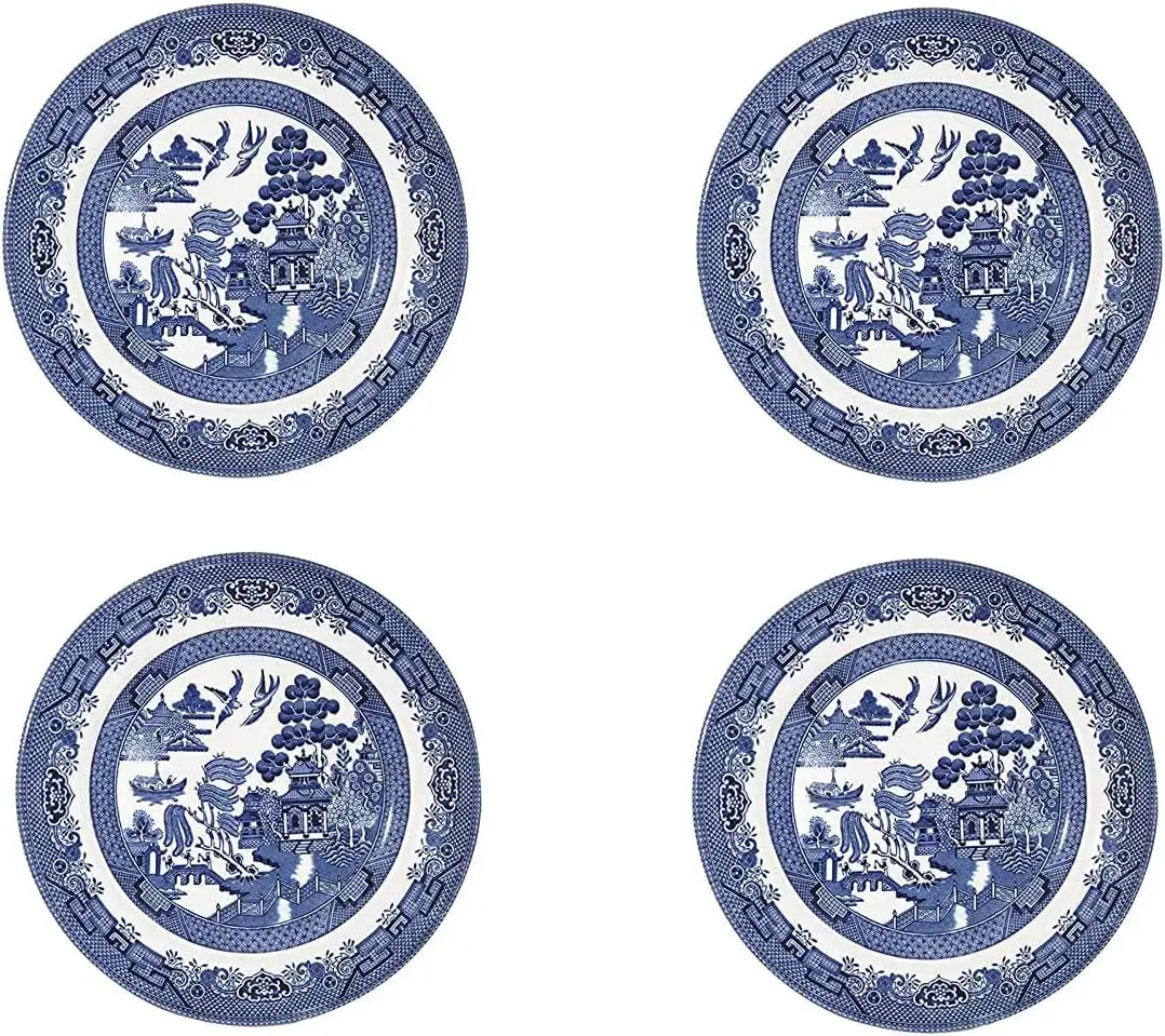 

Willow Dinner Plate 10", Set Of 4, England