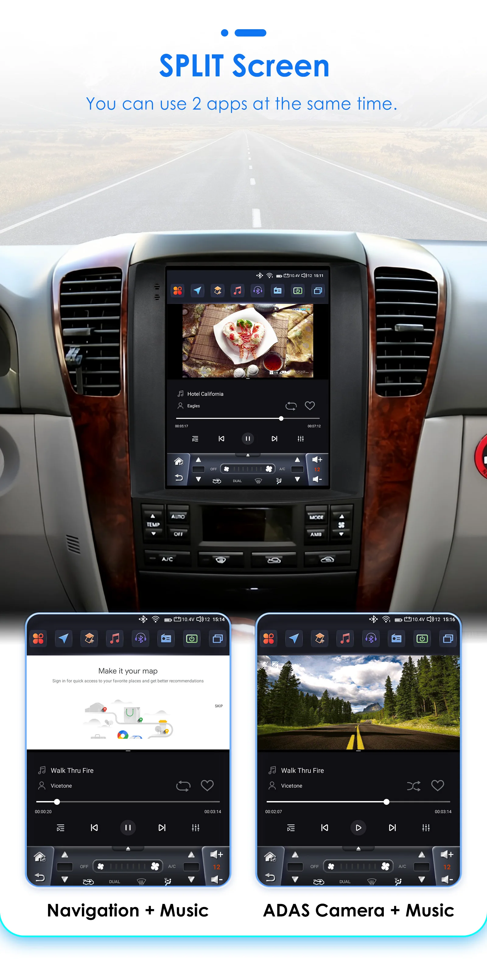 Hizpo Carplay Android Autoradio Für Kia Sorento BL 2002-2006 für Tesla Stil Multimedia 2Din 9,7 "vertikale Bildschirm GPS 4G BT 7862 – Detail 31