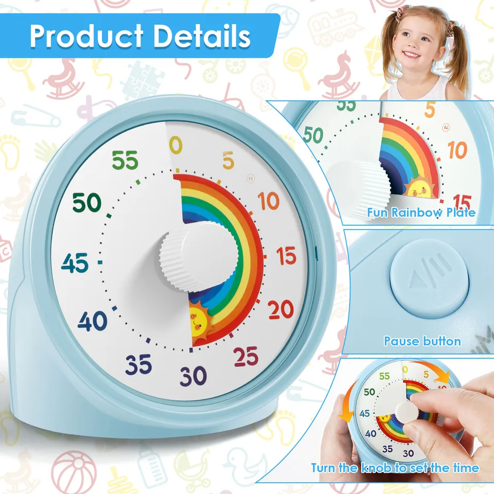 Visueller Timer 60 Minuten Visueller 60-Minuten-Timer, Countdown-Timer Für Kinder Und Erwachsene Visual Timer