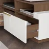 70" TV Stand for TV up to 70", Modern Home Entertainment Center with Open Shelves and Drawers, Media Console Table 6