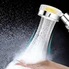New High Pressure Shower Head Twin Turbocharged Shower Head Handheld Turbo Fan Propeller Shower One-key Stop Massage Showerhead 6