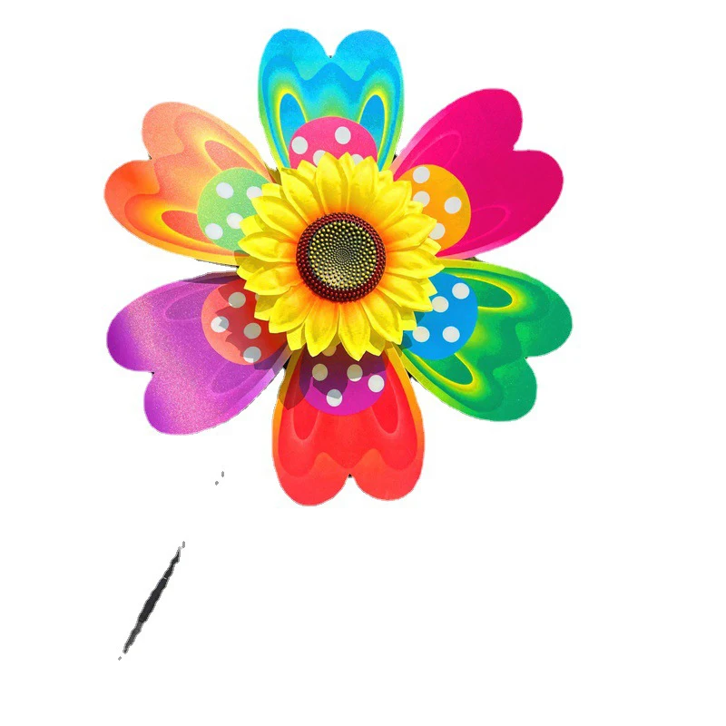 Windmill Toys Garden Windmill Wind Spinner Bicycle Wind Spinners 1Pc Sunflower/Butterfly Windmill Pinwheel Colorful Sequins Carry Camping Picnic Home Garden Decoration