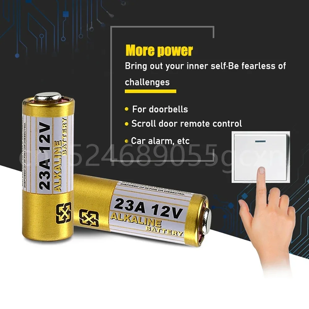 100PCS 12V Alkaline Battery A23 23A 23GA A23S E23A EL12 MN21 MS21 V23GA GP23A LRV08 for Remote Control Doorbell Toy Dry Cell
