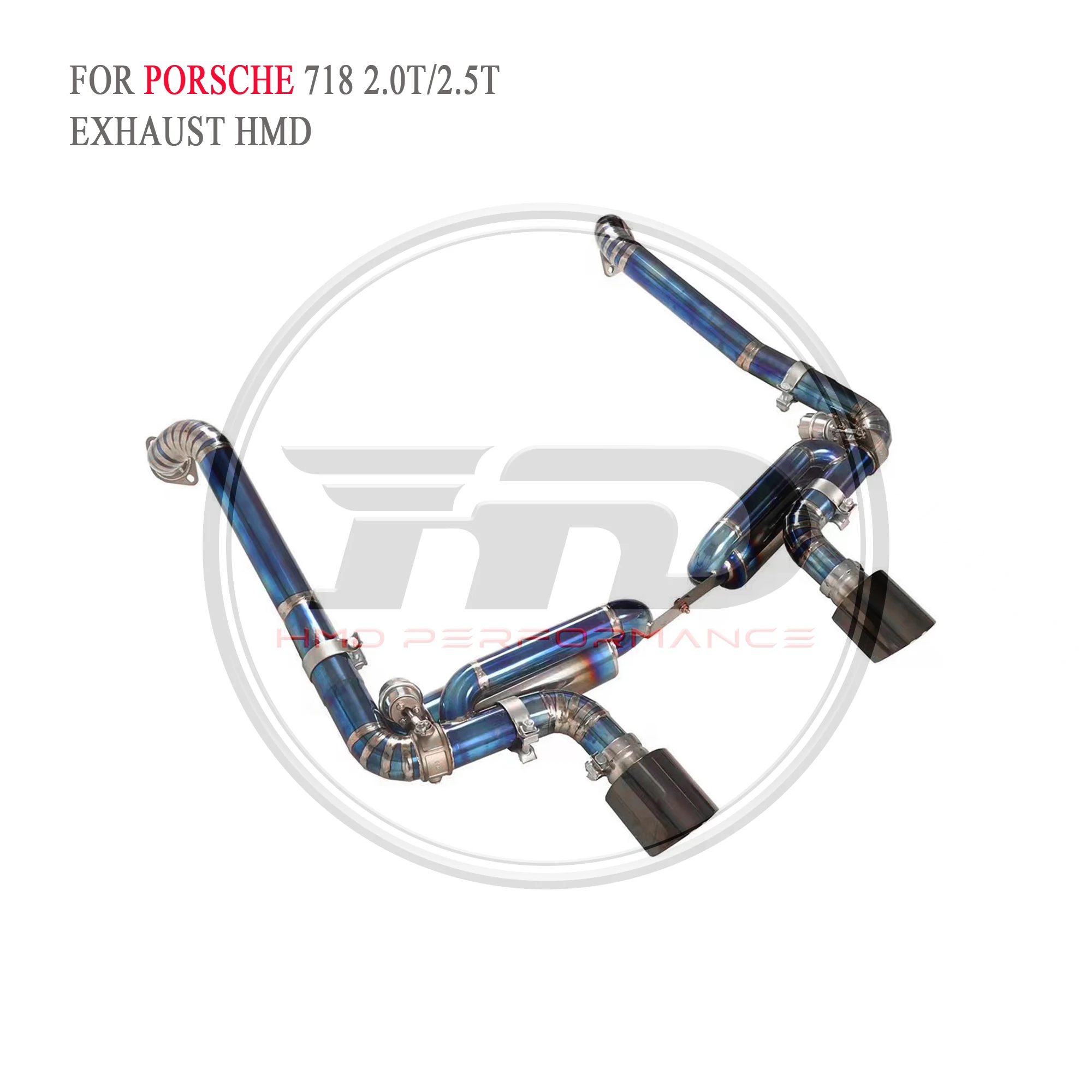 

HMD Titanium Alloy Exhaust System Performance Catback is Suitable For Porsche 718 2.0T/2.5T Cayman Boxster Auto Modify