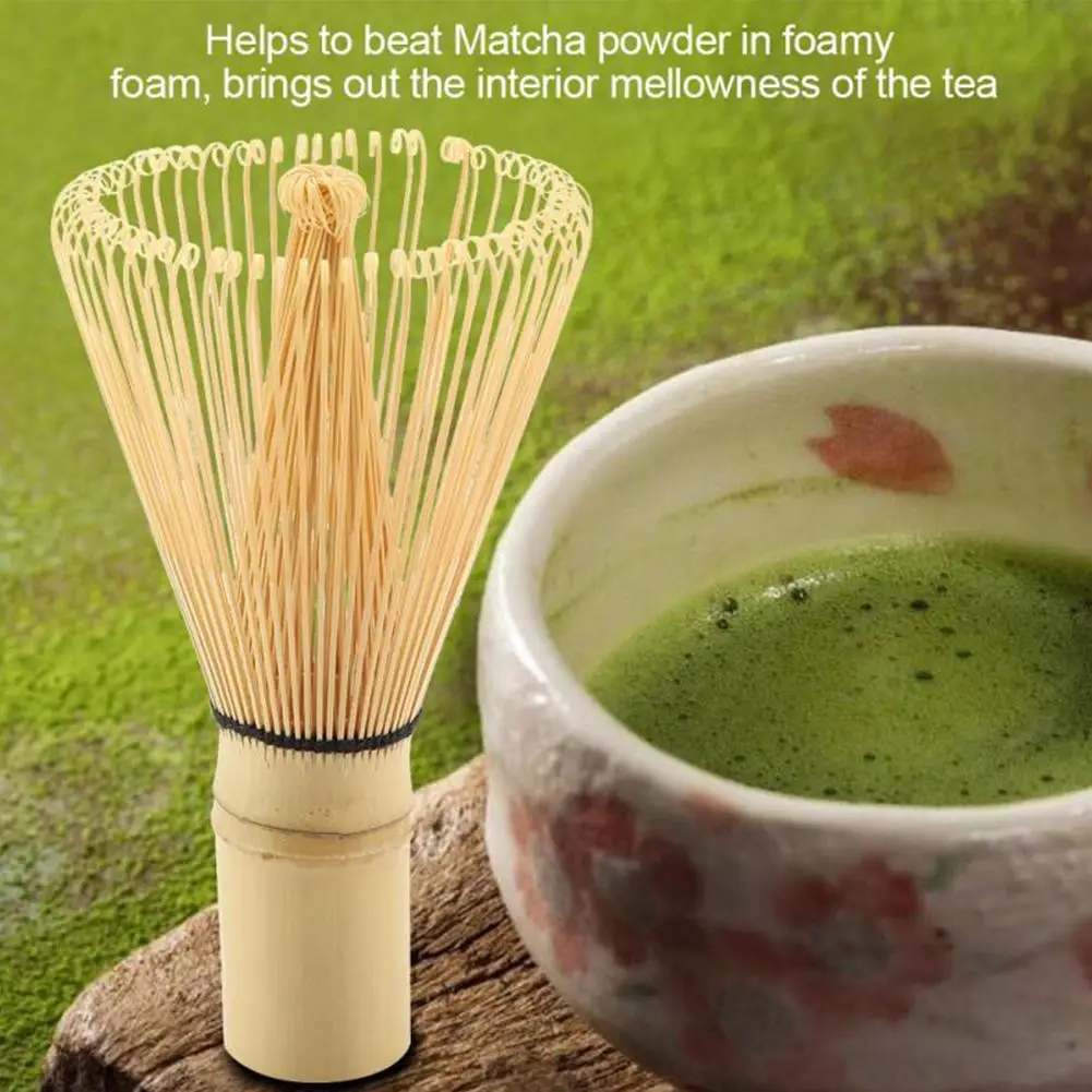 Tea Whisk Matcha Brush Tea Cleaning Brush Japanese Matcha Tool Eighty Matcha Brush Tea Set Accessories Kitchen Gadgets Log Color Bamboo Whisk Cleaning For Wreaths