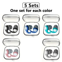 Soft Silicone Earplugs - Noise Canceling, Comfortable Fit for Sleep and Swimming (Package 3)