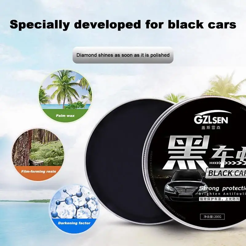 200g Car Carnauba Waterproof Hard Wax For Black Car Scratch Repair Paint Care Crystal Plating Decontaminate Pretty Well car coating car scratch filler