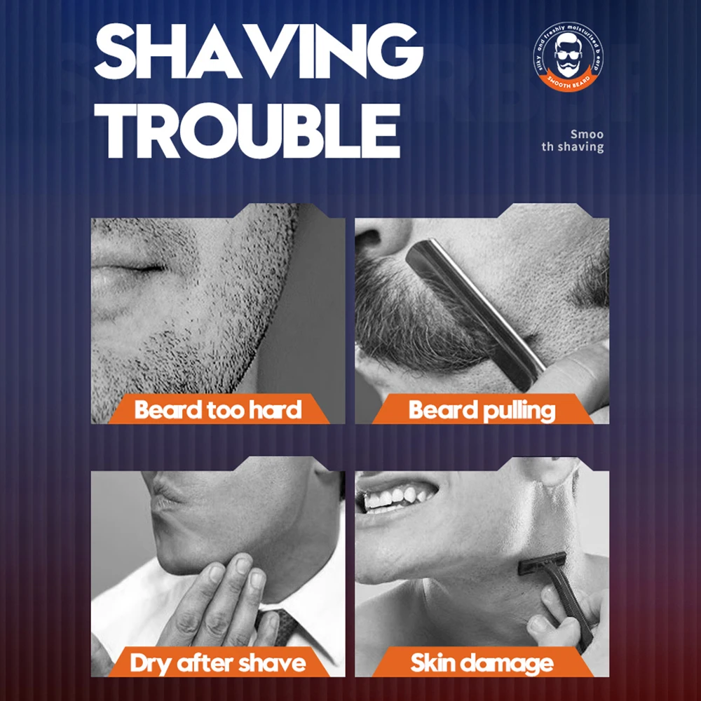 Shave Gel Foam Gentle Moisturizing Shaving Cream For Refreshing Cleaning Softening Beard Foam Shaving Gel For Men