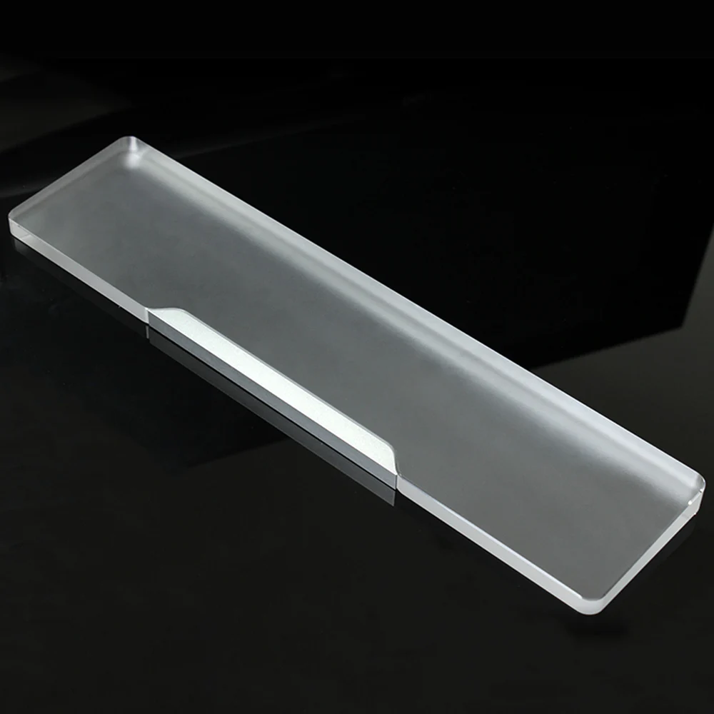 Customizable Frosted Transparent Acrylic Metal Edging Wrist Rest Pad 61