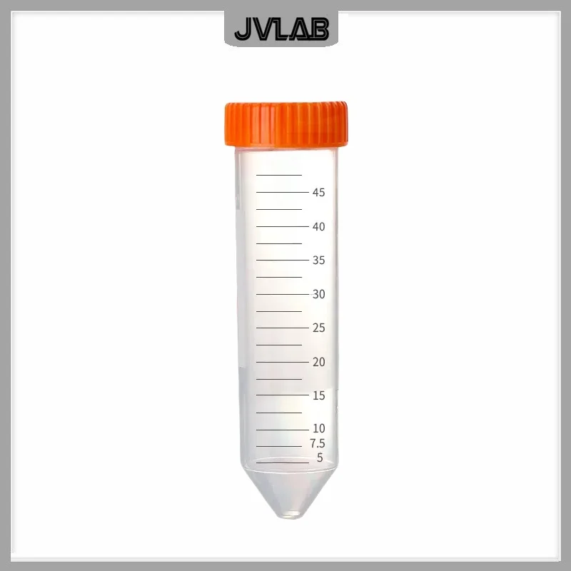 Centrifuge Tube Sample EP Tube 50 ml With Clear Scale Bottom Tip Plastic Test With Screw Cover 50 / PK