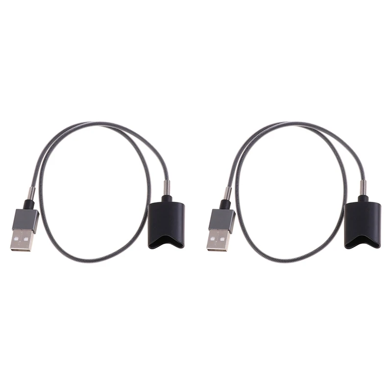 

2X USB-кабель для зарядки интерфейса для магнитного зарядного устройства, универсальный дизайн 45 см (серый USB-A)