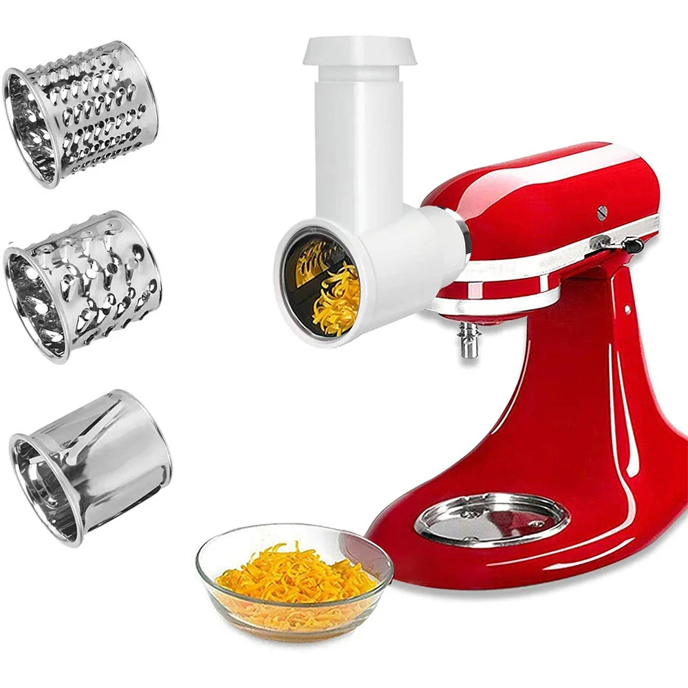 Cheese Slicer Shredder Attachment for Kitchenaid Stand Mixer Replace Kitchenaid Shredder Accessories with 3 Blades food mixer