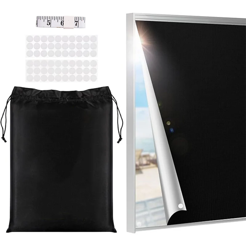 Blackout Curtain Window Blinds Bedroom Window Sunshade Curtain Blocking Darkest Film Black Out