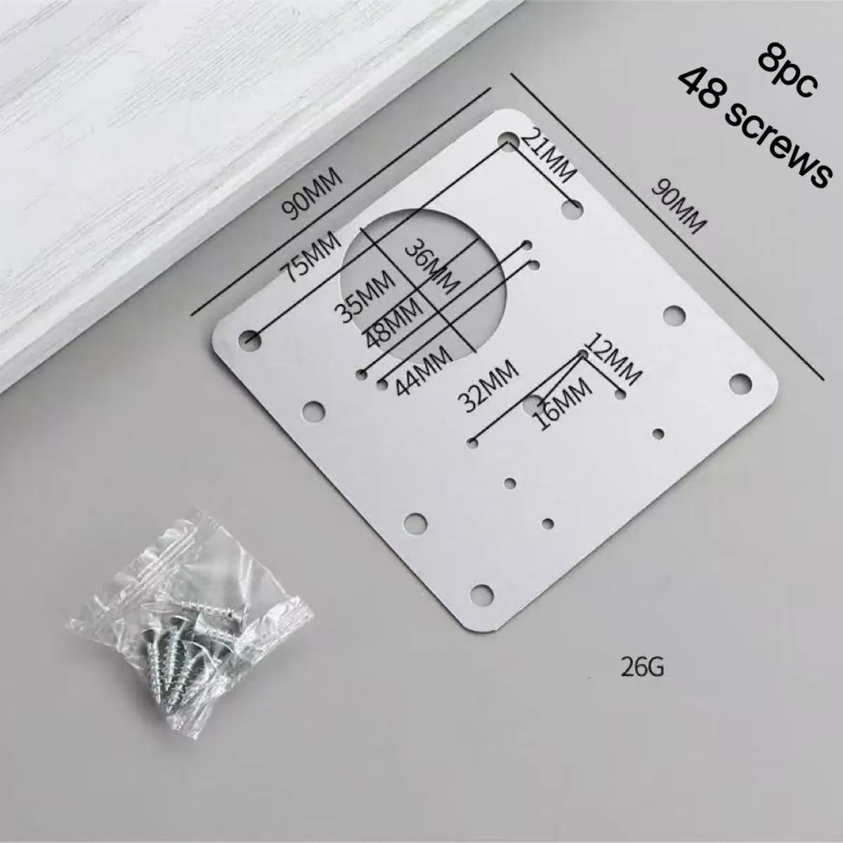 Cabinet Door Hinge Repair and Protection Plate