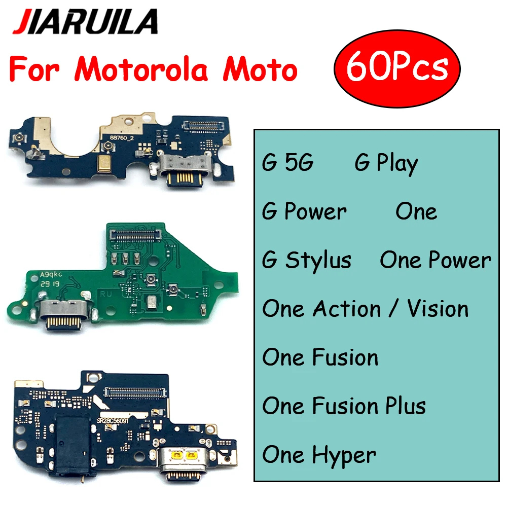 usb-placa-de-carregamento-porta-conector-com-micro-para-moto-uma-acao-visao-hyper-fusion-plus-power-g-5g-stylus-p30-play-60pcs