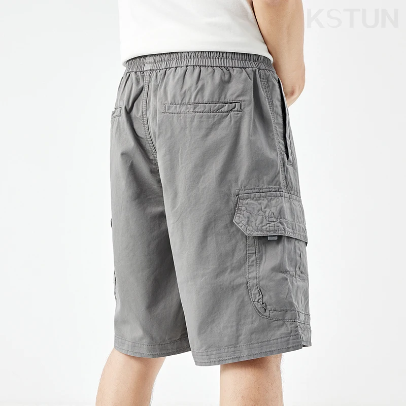 Men's Casual Cargo Shorts Man Overalls Beach Sports Loose Fit Outdoor High Street Male Short Pants