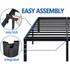 Black Metal Bed Frame,Full Size Bed Frame with Storage Space,Heavy Duty Sturdy Mattress Foundation,No Box Spring Needed 6
