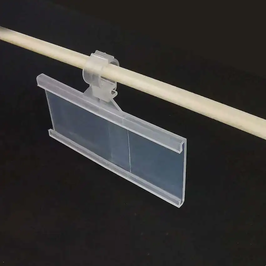 20pcs Plastic Price Signage Label Display Hook Hanging Tag Holders Supermarket Shelf Single Wire Rack