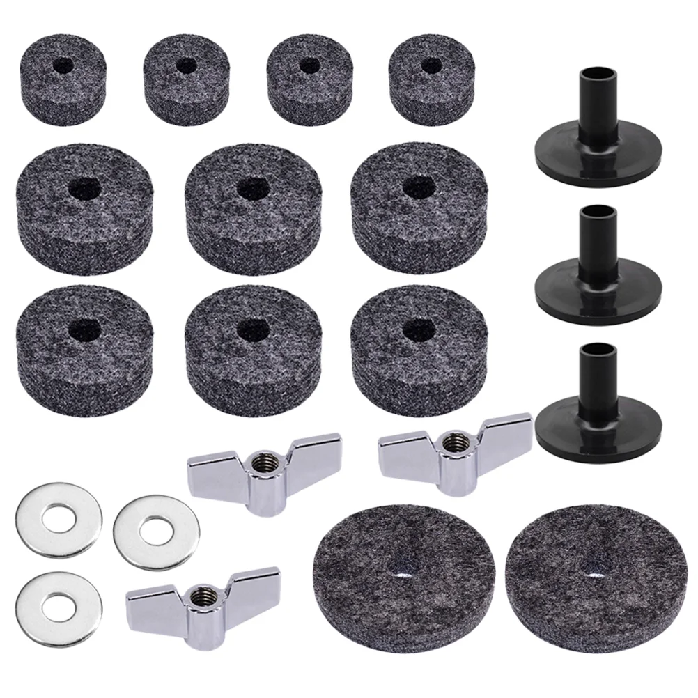 Drum Pad Felt Kit Pads for Cymbal Accessories Nut Cymbals 5x5x07cm Professional Washers Stand Felts Grey Small Non-slip