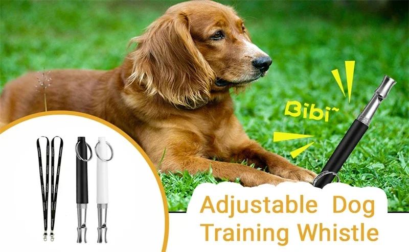 Ultrasonic Dog Whistle Training to Stop Barking for Dogs Recall Training Silent Dog Whistle Adjustable