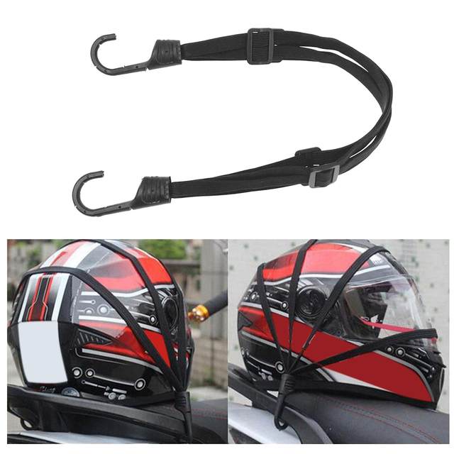 helmet Luggage Rope, with 2 Hooks, Elastic Strap, 90cm Retractable ,Universal ,