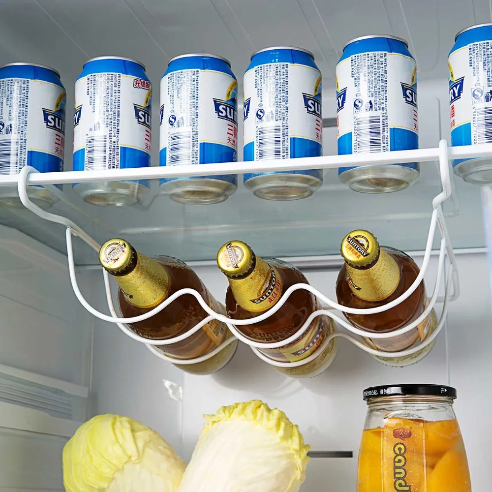 1PCS Fridge Organizer Kitchen Storage Rack Shelf Refrigerator Beer Bottle Wine Holder Cupboard Shelves | Дом и сад