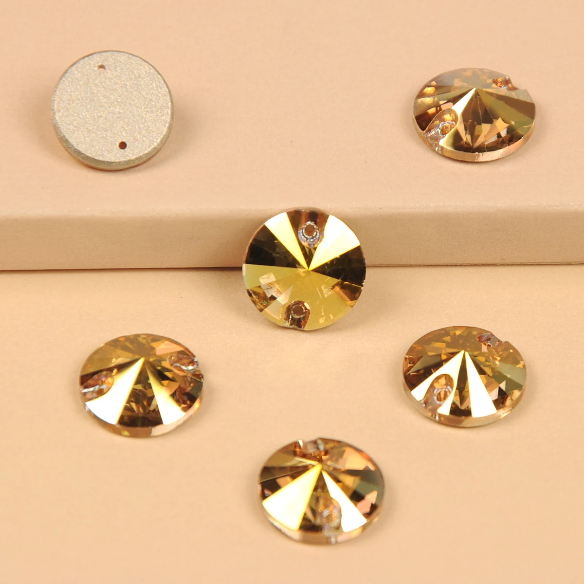 Rivoli Sew-On Rhinestones: Round Crystal Appliques for Wedding Dress & DIY Clothing