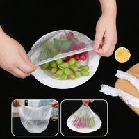 Saran – couvercle alimentaire jetable en plastique, sac de rangement de fruits et légumes, bol élastique, couvercle d'assiette, Organization de stockage de cuisine 2