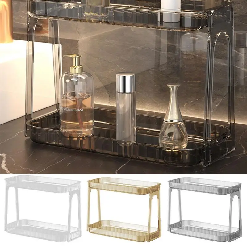 

2-Tier Countertop Organizer Makeup & Perfume Rack Holder Sink Desktop Storage For Cosmetics Cream Lotion Bathroom Accessories