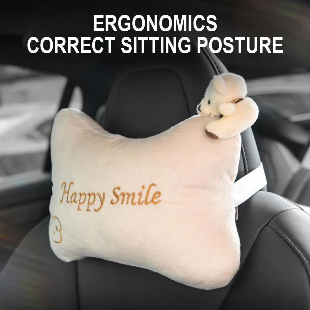 

2pcs Car Headrest Neck Protection Pillow Support Seat / Design S Class Soft Universal Adjustable Car Pillow Neck Rest
