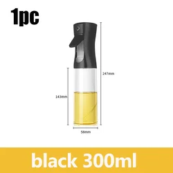 Gourmet Oil & Sauce Sprayer Bottle - Versatile Kitchen & Cooking Tool (1pc black 300ml)