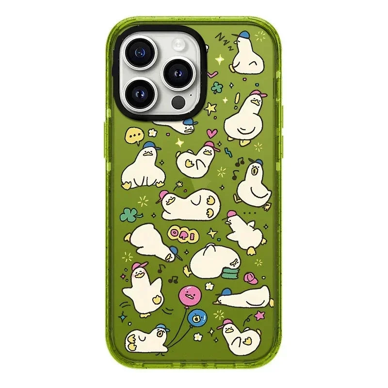 

2.0 Version Acrylic Upgrade Border Duck Phone Case Cover for IPhone 11 12 13 14 15 Pro Max Case for IPhone 14 Pro Max