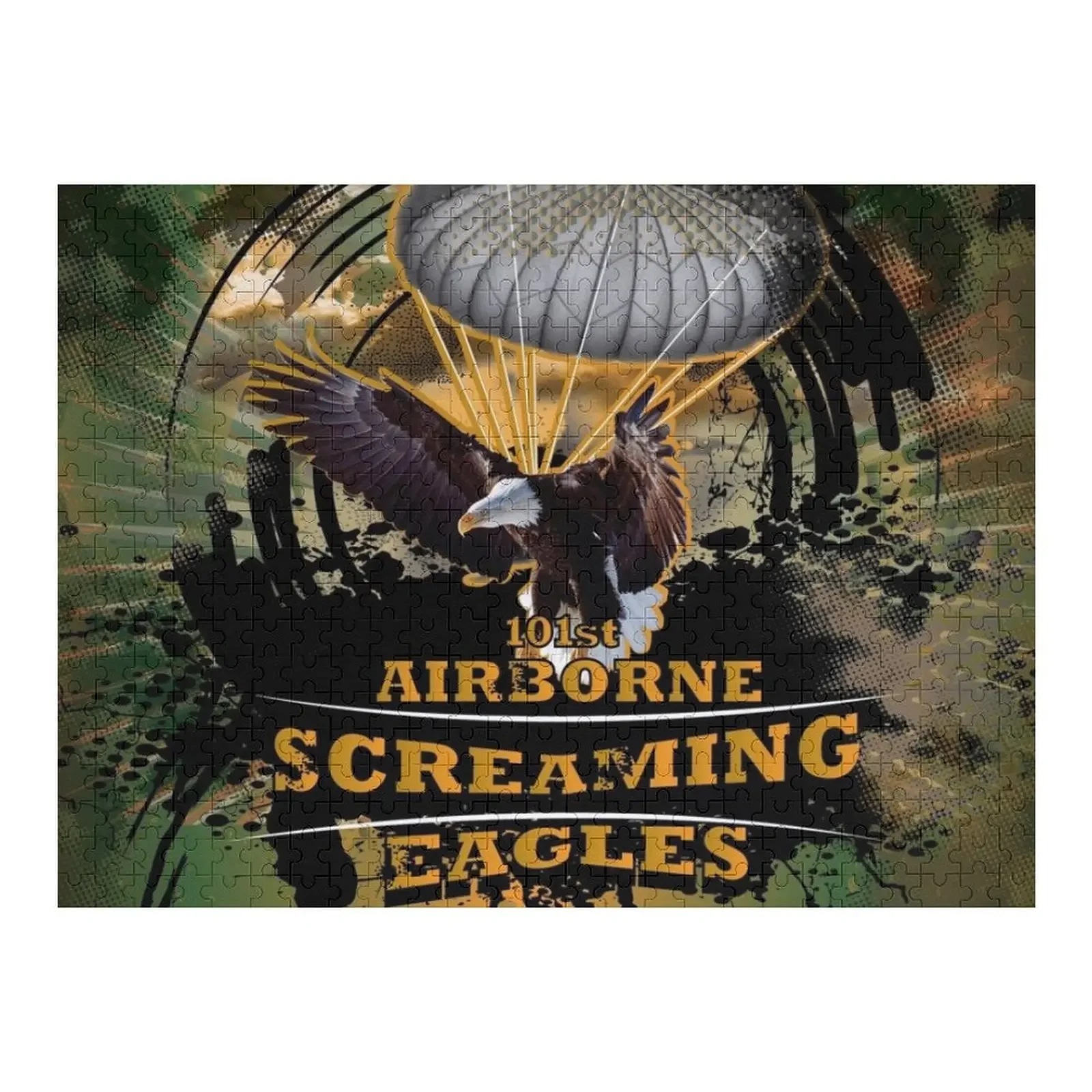 Screaming Eagles Airborne Jigsaw Puzzle Custom Photo Wooden Name Custom Personalized Puzzle airborne kingdom pc