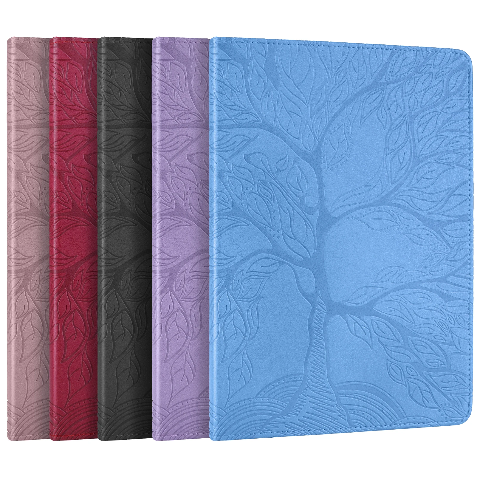 Premium 360° Rotating Leather Wallet Tablet Cover with Card Slots and Stand Function