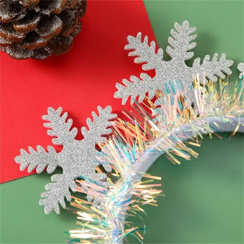 5pc Festive Christmas Headwear Glowing Headband Light up Hairband for Holiday Celebrations Year Navidad Party Decor