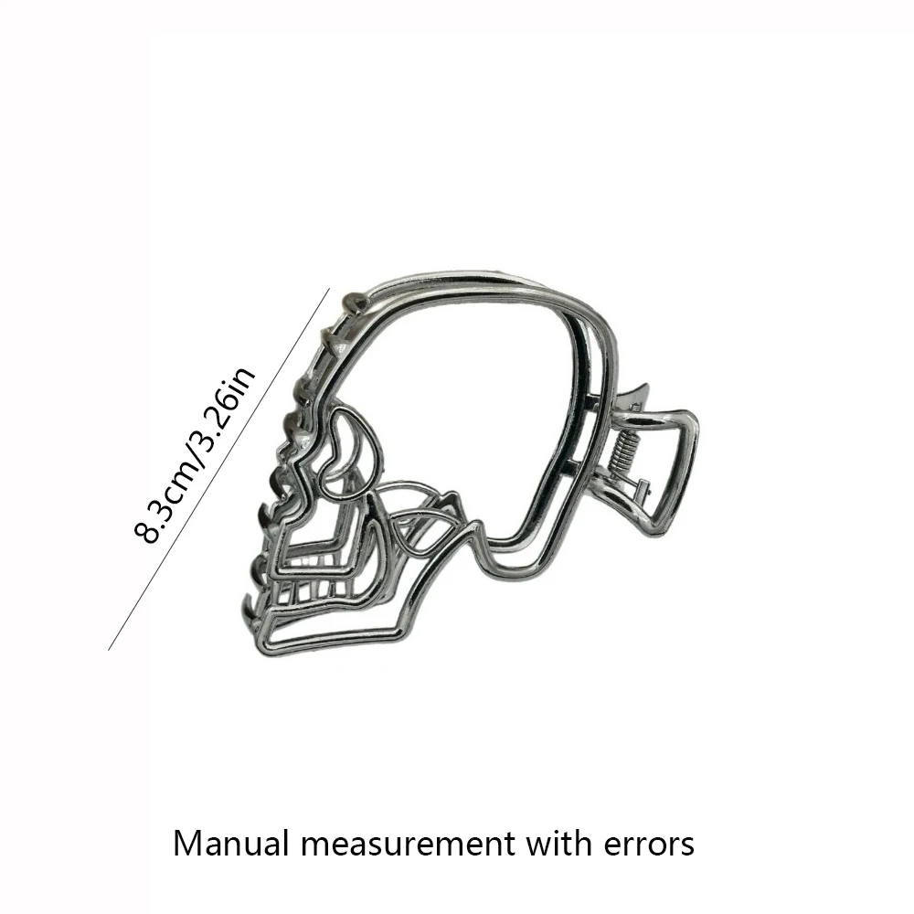 1pc Punk Gothic Schädel Haar Klaue Clip für Frauen Dunkel Schwarz Haar Greifer Hinterkopf Halter Viktorianischen Halloween Haar zubehör – Detail 8