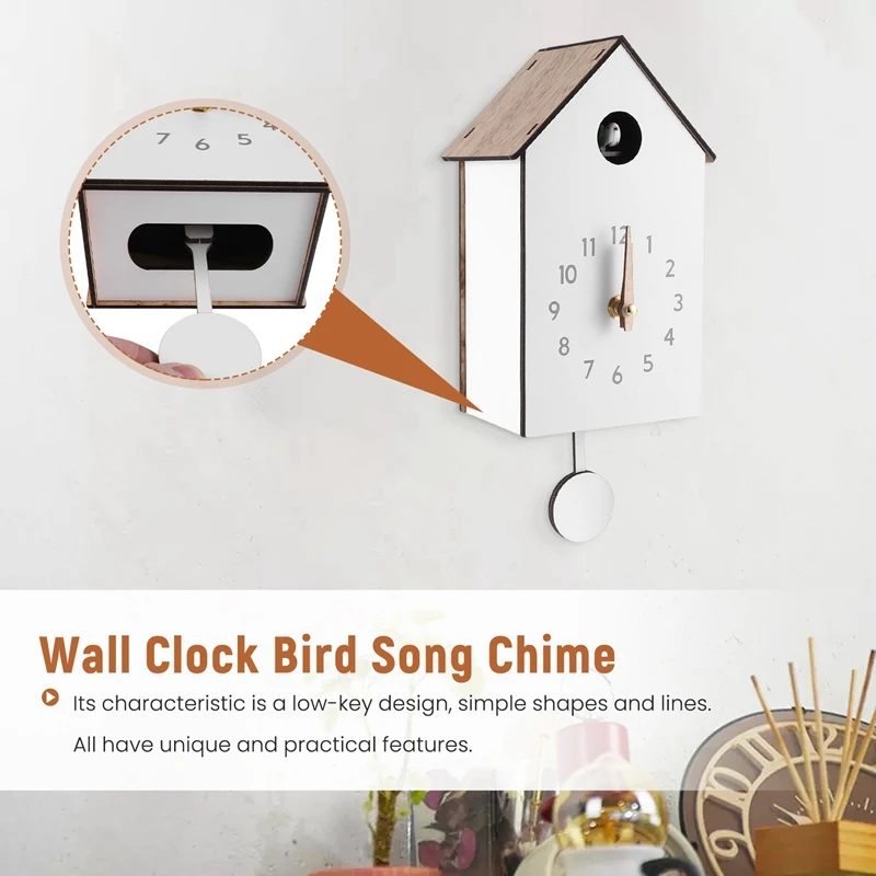 Modern Cuckoo Bird Design Quartz Wall Hanging Clock Timer Quartz Wall Clock For Home Office Decoration 5