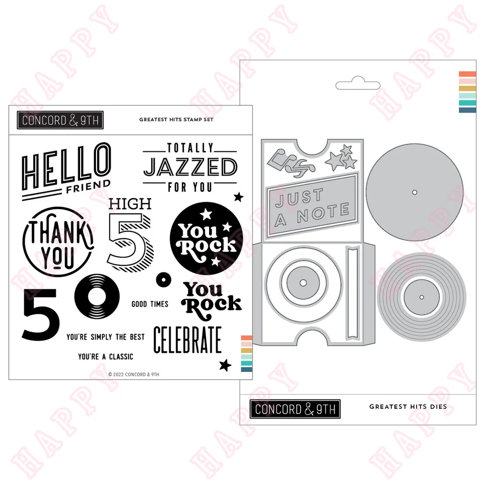 

New Metal Cutting Dies And Stamps Greatest Hits Decoration For Diy Scrapbook Diary Album Paper Template Card Embossing Handcraft