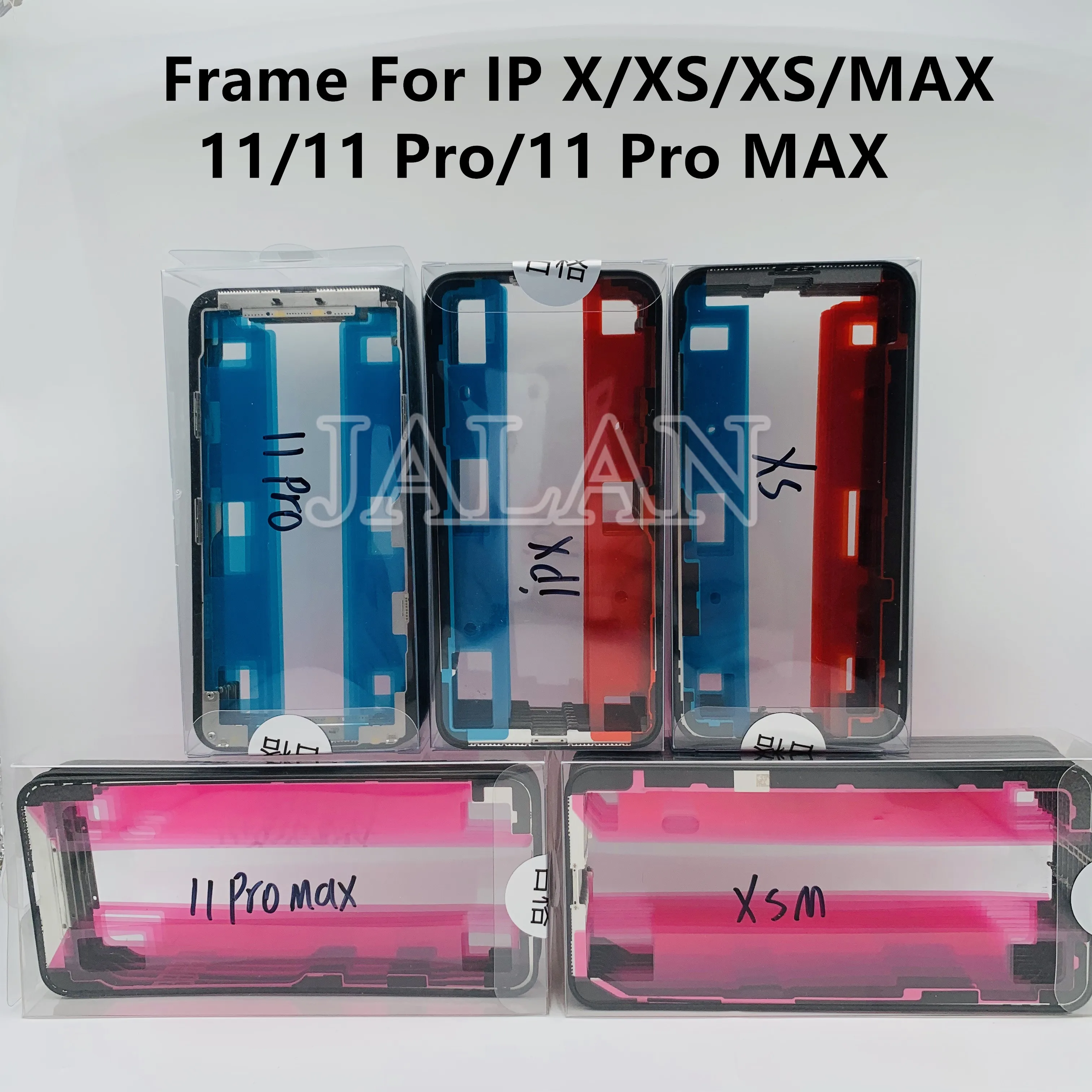 10pcs Frame for IP 11 Pro Max/11Pro X XS MAX Middle Bezel Replacement Glass Sticker Lcd Repair | Мобильные телефоны и