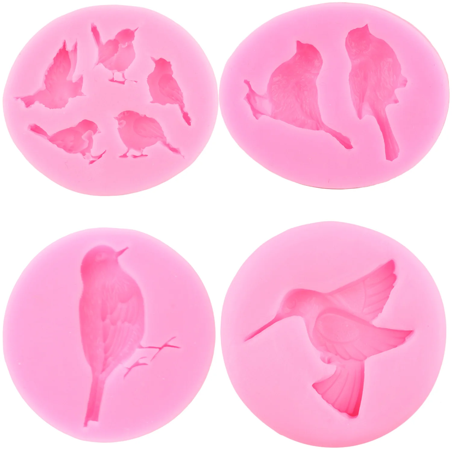 

Birds Silicone Molds Fondant Cake Decorating Tools DIY Candy Resin Clay Chocolate Gumpaste Moulds Cupcake Baking Mould