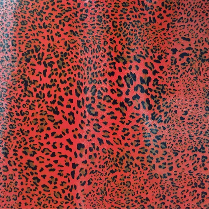 Leopard Print PU Leather Fabric 140cm 0.6mm Bag Shoe Apparel Car Artificial Leather Home Goods Fabric Chinese Origin